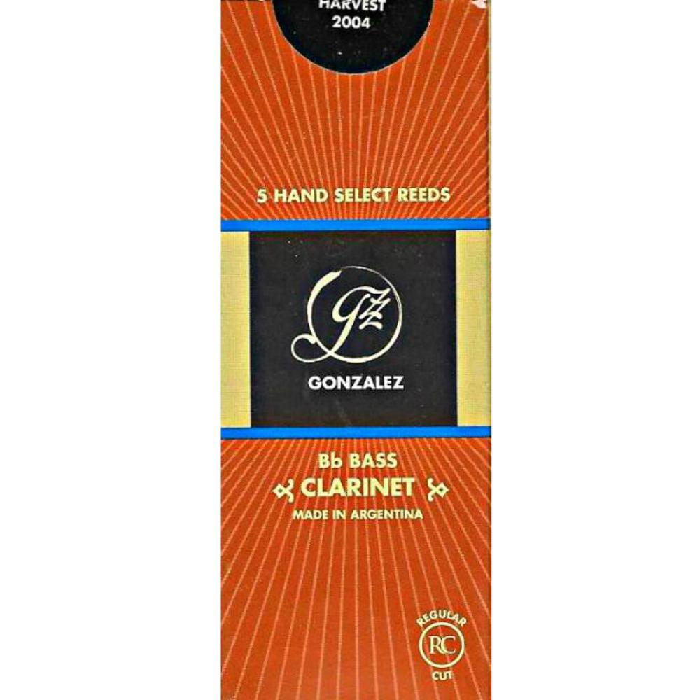 Gonzalez Bb Bass Clarinet Reeds Strength 2.25, Box of 5