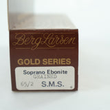 Berg Larsen 65/2 SMS Marbled Ebonite Soprano Saxophone Mouthpiece NEW OLD STOCK- for sale at BrassAndWinds.com