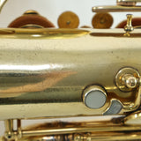 C.G. Conn 'Virtuoso Deluxe' Bass Saxophone SN 111421 GOLD PLATE, FULL PEARLS- for sale at BrassAndWinds.com