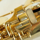 C.G. Conn 'Virtuoso Deluxe' Bass Saxophone SN 111421 GOLD PLATE, FULL PEARLS- for sale at BrassAndWinds.com