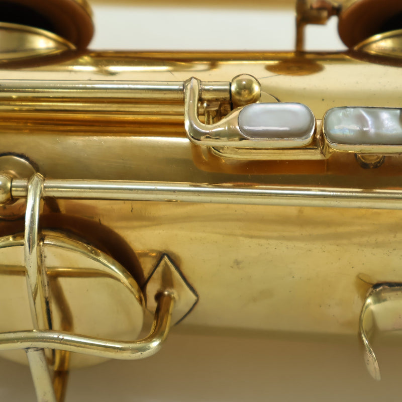 C.G. Conn 'Virtuoso Deluxe' Bass Saxophone SN 111421 GOLD PLATE, FULL PEARLS- for sale at BrassAndWinds.com