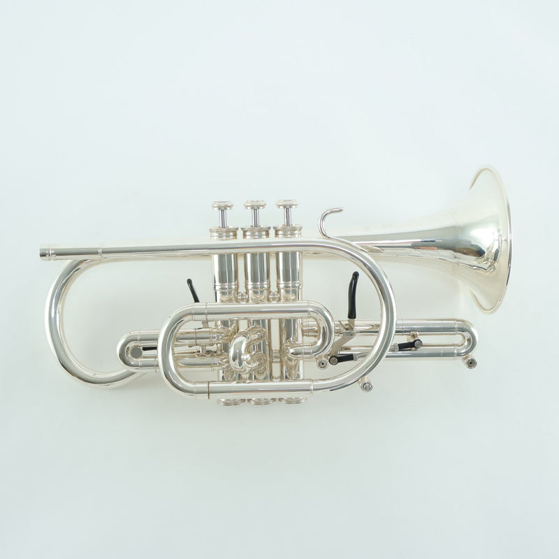 Getzen Model 3850 Custom Cornet in Silver Plate SN G70400 EXCELLENT- for sale at BrassAndWinds.com