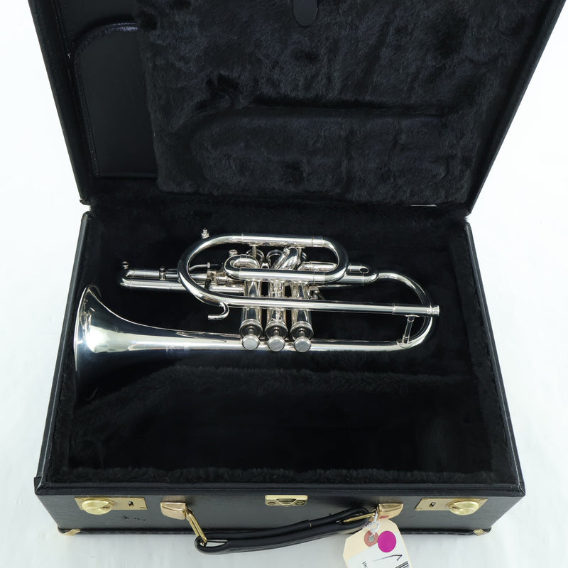 Getzen Model 3850 Custom Cornet in Silver Plate SN G70400 EXCELLENT- for sale at BrassAndWinds.com