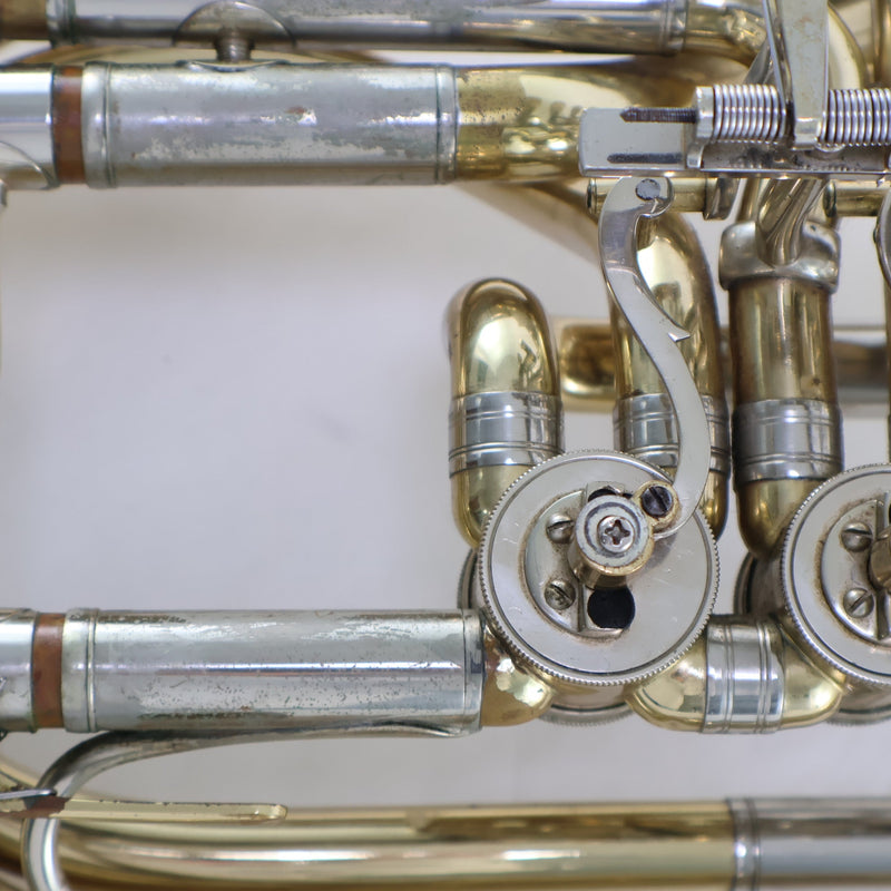 Miraphone Four Valve Oval Baritone Horn SN 6482 PLAYS AS IS- for sale at BrassAndWinds.com