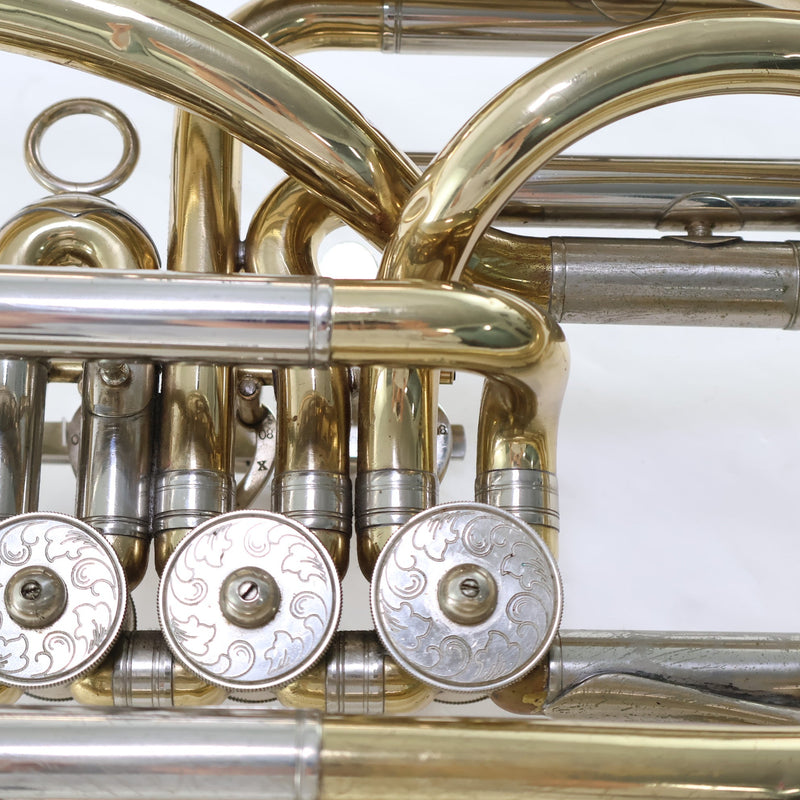 Miraphone Four Valve Oval Baritone Horn SN 6482 PLAYS AS IS- for sale at BrassAndWinds.com