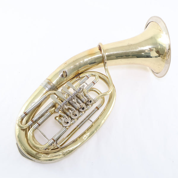 Miraphone Four Valve Oval Baritone Horn SN 6482 PLAYS AS IS- for sale at BrassAndWinds.com