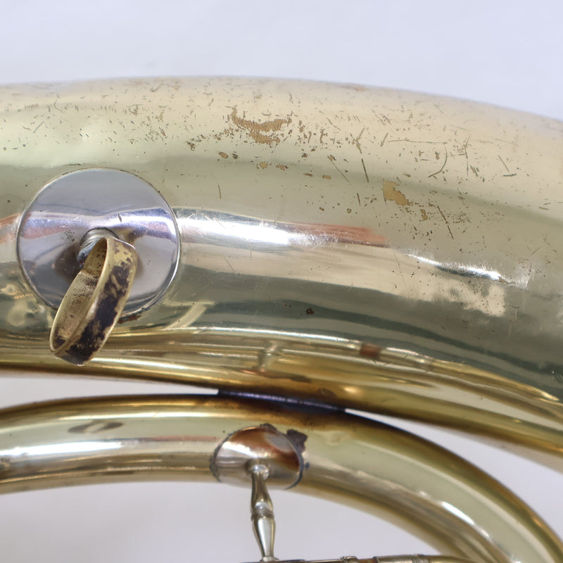 Miraphone Four Valve Oval Baritone Horn SN 6482 PLAYS AS IS- for sale at BrassAndWinds.com