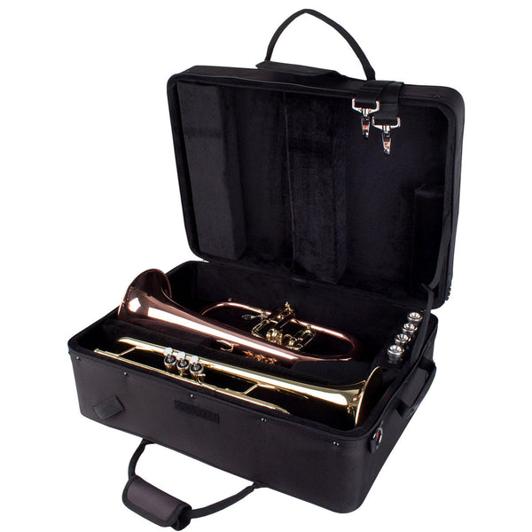 Protec Model PB301F PRO PAC Trumpet and Flugelhorn Combo Case BRAND NEW- for sale at BrassAndWinds.com