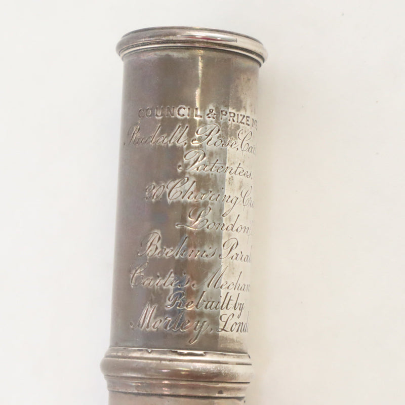 Rudall Rose and Carte Solid Silver Handmade Flute INTERESTING! HISTORIC COLLECTION- for sale at BrassAndWinds.com