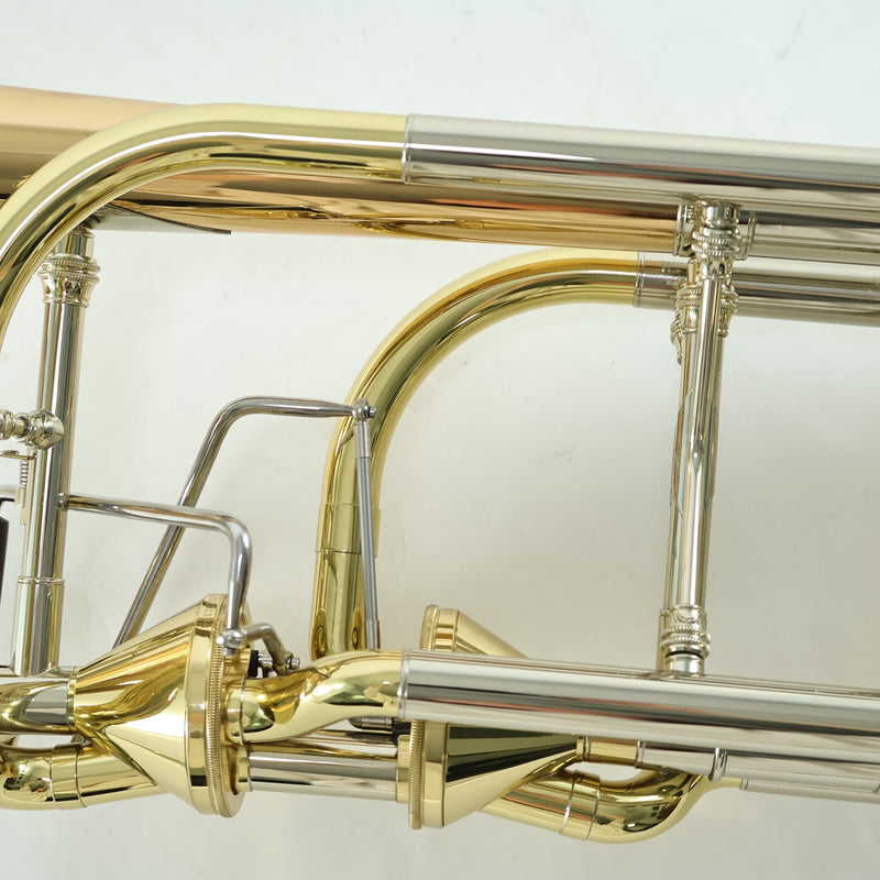 S.E. Shires Model Q36GA Q-Series Bass Trombone Dual Axial Flow Valves MINT CONDITION- for sale at BrassAndWinds.com