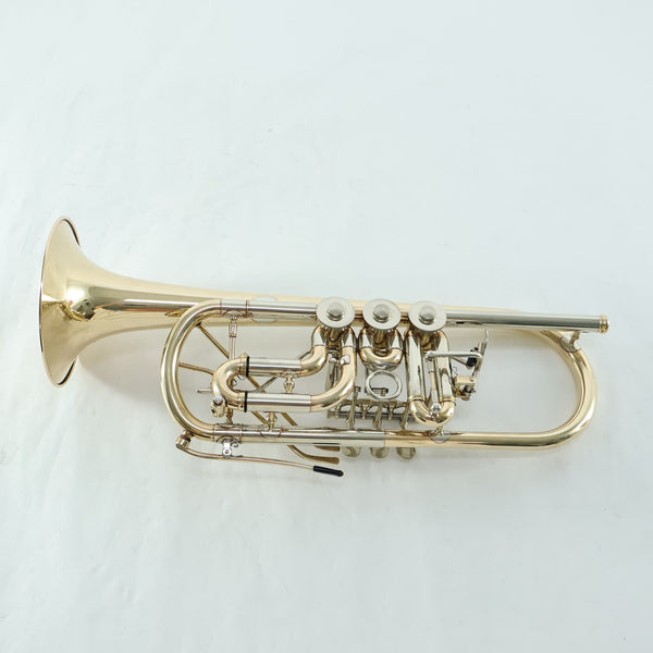 Schagerl Wien Professional Rotary Valve C Trumpet SN 5407 EXCELLENT- for sale at BrassAndWinds.com