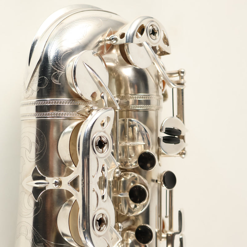 Selmer Paris Balanced Action Alto Saxophone in Original Silver SN 32324 GORGEOUS- for sale at BrassAndWinds.com