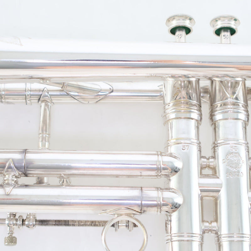 Selmer Paris Model 23A Balanced Action Bb Trumpet in Silver Plate SN 14620 NICE- for sale at BrassAndWinds.com