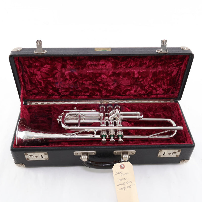 Selmer Paris Model 23A Balanced Action Bb Trumpet in Silver Plate SN 14620 NICE- for sale at BrassAndWinds.com