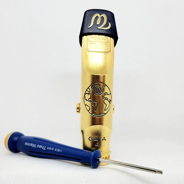 Theo Wanne GAIA4 Gold 7* Tenor Saxophone Mouthpiece OPEN BOX- for sale at BrassAndWinds.com