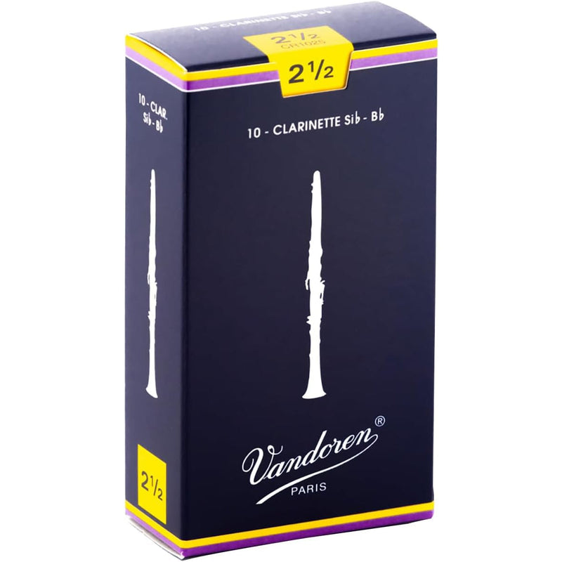 Vandoren CR1025 Bb Clarinet Traditional Reeds, Strength 2.5 Box of 10- for sale at BrassAndWinds.com