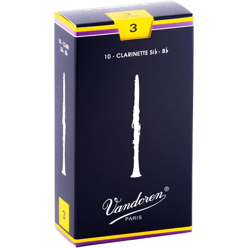 Vandoren CR103 Bb Clarinet Traditional Reeds, Strength 3 Box of 10- for sale at BrassAndWinds.com