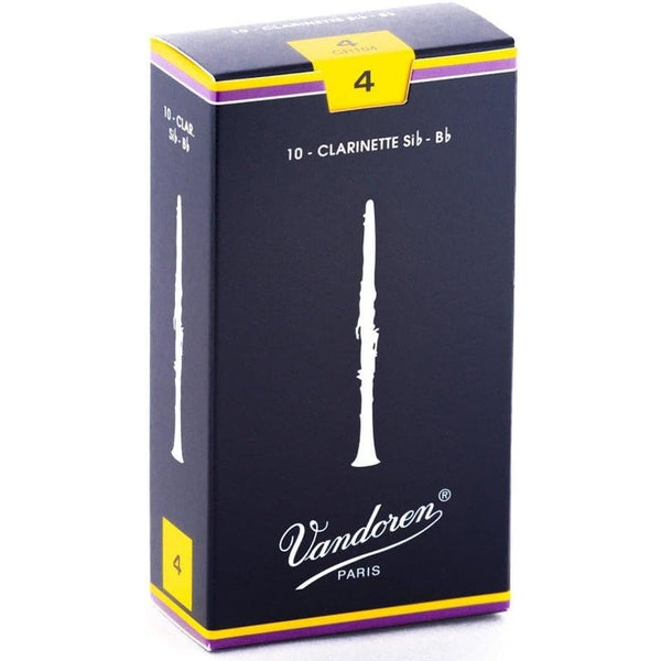 Vandoren CR104 Bb Clarinet Traditional Reeds, Strength 4 Box of 10- for sale at BrassAndWinds.com