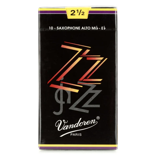 Vandoren SR4125 ZZ Alto Saxophone Reeds, Strength 2.5, Box of 10- for sale at BrassAndWinds.com