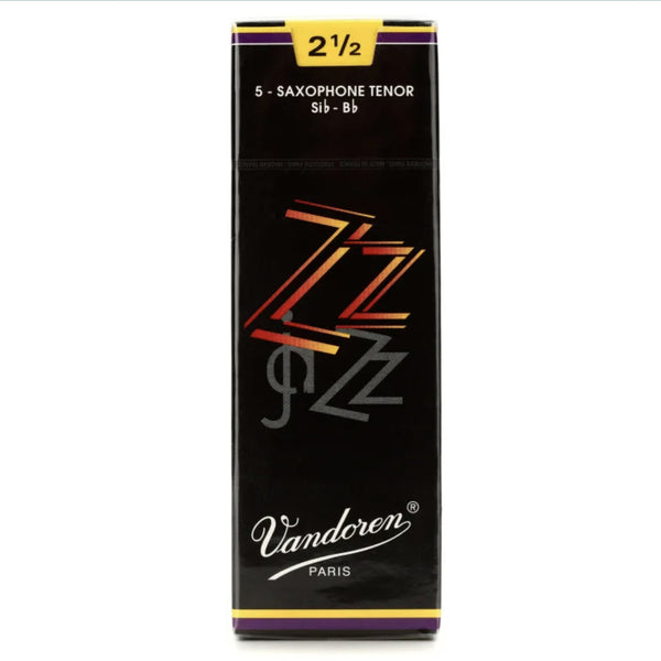 Vandoren SR4225 ZZ Tenor Saxophone Reeds, Strength 2.5, Box of 5- for sale at BrassAndWinds.com