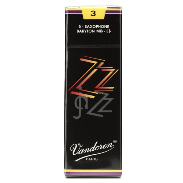 Vandoren SR443 ZZ Baritone Saxophone Reeds, Strength 3, Box of 5- for sale at BrassAndWinds.com