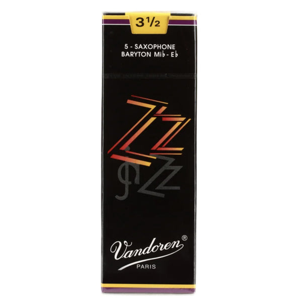 Vandoren SR4435 ZZ Baritone Saxophone Reeds, Strength 3.5, Box of 5- for sale at BrassAndWinds.com