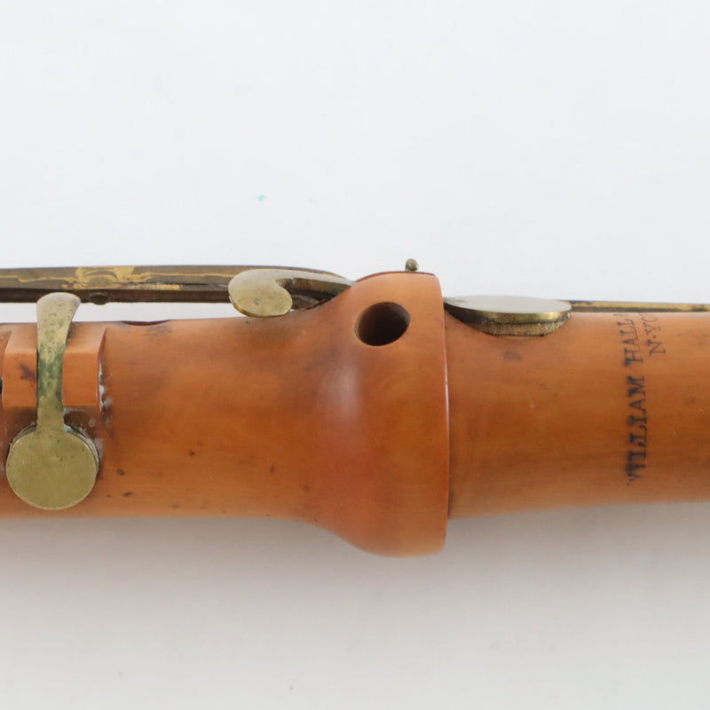 W. Hall New York Boxwood Clarinet in F Circa 1860 HISTORIC COLLECTION- for sale at BrassAndWinds.com