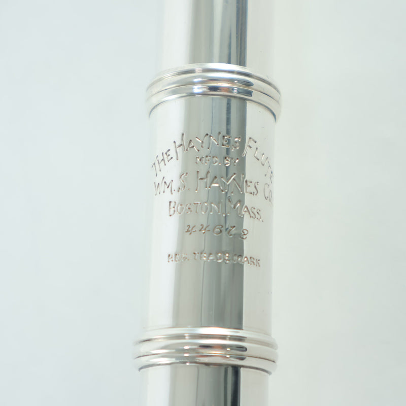 William S. Haynes Handmade Flute Open Hole B Foot SN 44612 FRESH REPAD- for sale at BrassAndWinds.com