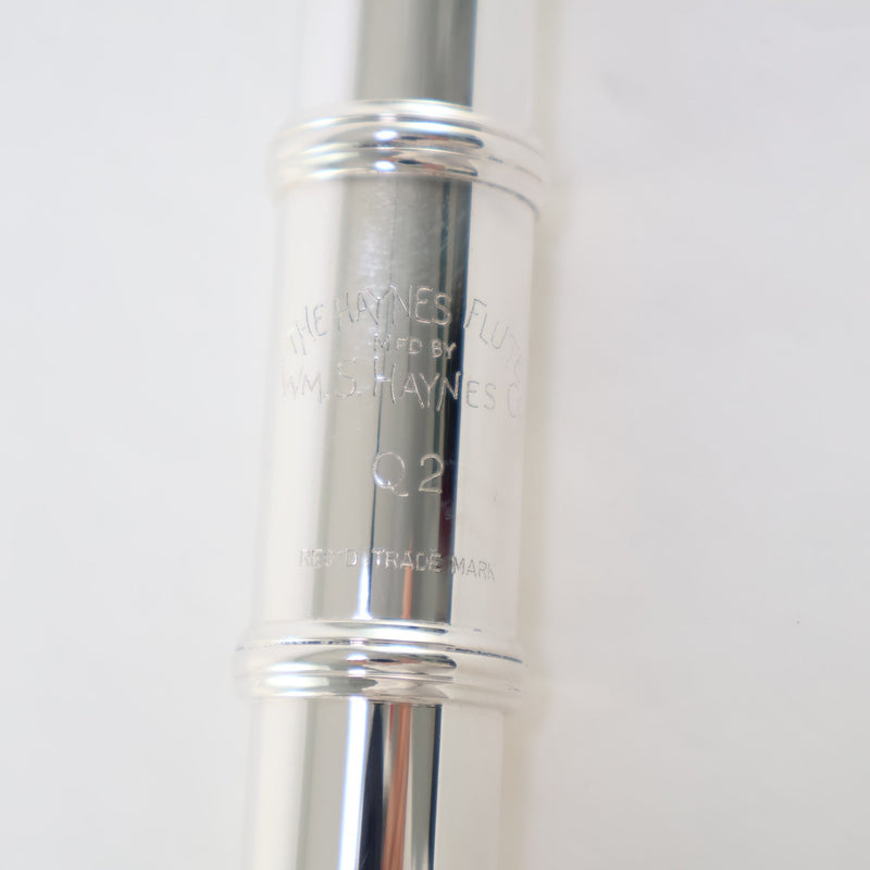 William S. Haynes Q2 Flute - Open Hole/ Inline G/ B Foot/ 9K Lip Plate SN 9749 OPEN BOX- for sale at BrassAndWinds.com