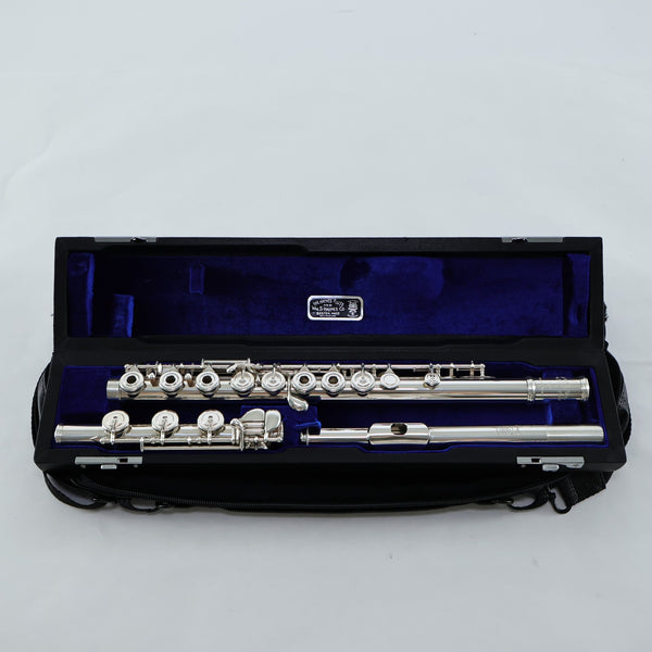 William S. Haynes Q4 Classic Handmade Solid Silver Flute with Custom N Headjoint SN 8740 OPEN BOX- for sale at BrassAndWinds.com