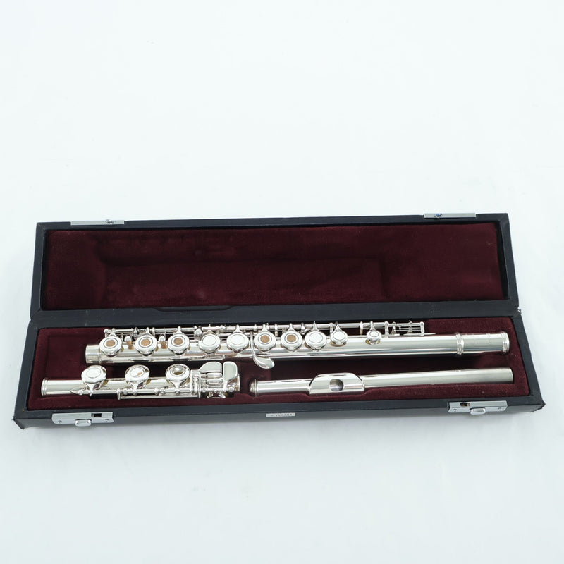 Yamaha Model YFL-481H Solid Silver Flute with Open Holes SN 735155 EXCELLENT- for sale at BrassAndWinds.com