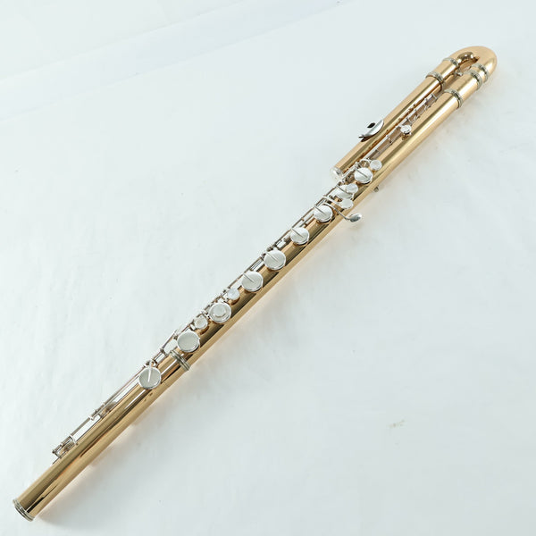 Yamaha Model YFL-B441II Gold Brass Bass Flute SN 7312 GORGEOUS- for sale at BrassAndWinds.com