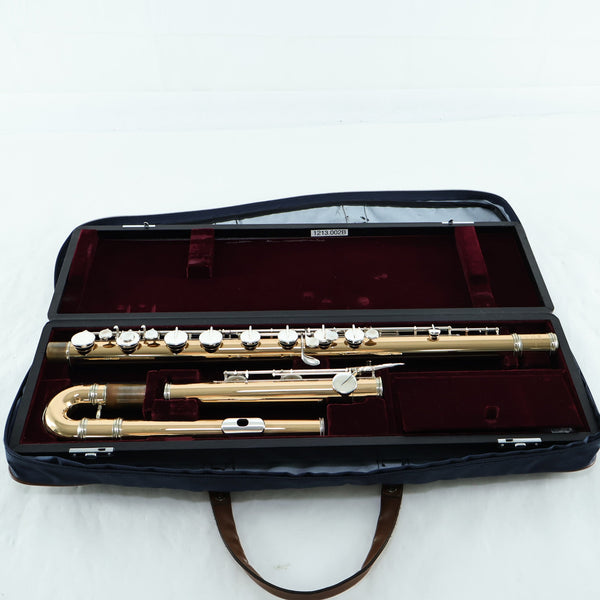 Yamaha Model YFL-B441II Gold Brass Bass Flute SN 7312 GORGEOUS- for sale at BrassAndWinds.com