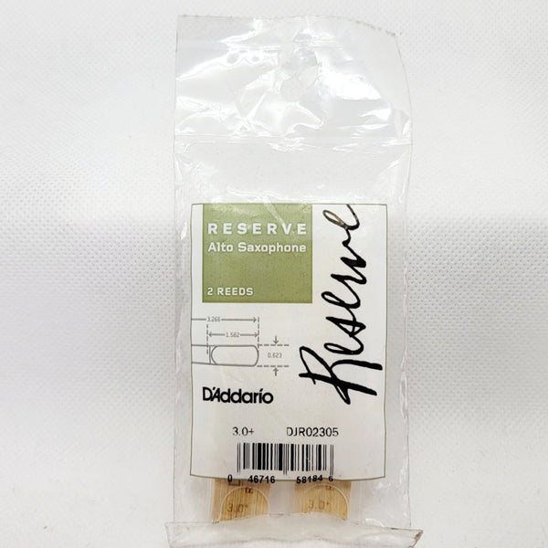 D'Addario Reserve Alto Saxophone Reeds, Strength 3+, Box of 2- for sale at BrassAndWinds.com