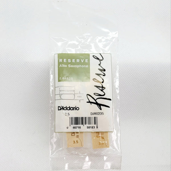 D'Addario Reserve Alto Saxophone Reeds, Strength 3.5, Box of 2- for sale at BrassAndWinds.com