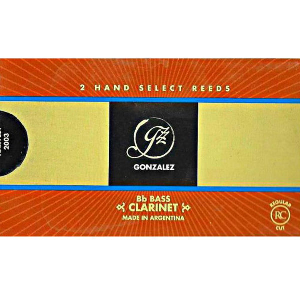 Gonzalez Bb Bass Clarinet Reeds, Strength 2.25, Box of 2- for sale at BrassAndWinds.com